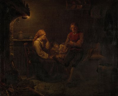 The Sick Child by Adolph Tidemand